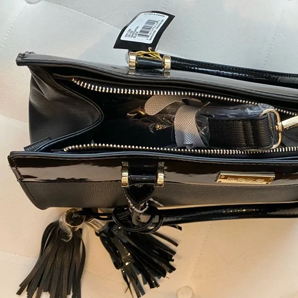 BEBE 🆕BLACK SATCHEL/CROSSBODY WITH BAG - Picture 3 of 5